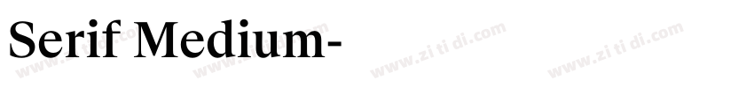 Serif Medium字体转换